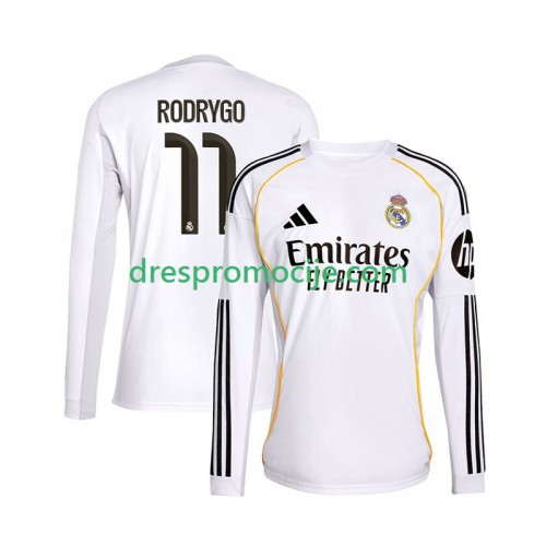 Real Madrid Rodrygo 11 Dres Domaći 2025/2026 Dugim Rukavima Real Madrid Rodrygo 11 Dres Domaći 2025/2026 Dugim Rukavima